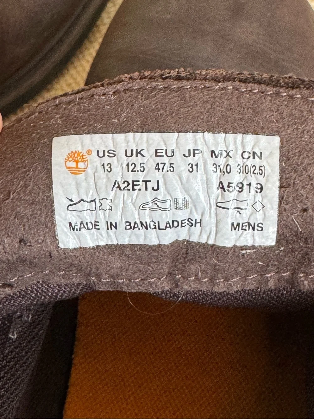 Timberland Stormbucks Waterproof Chukka Boots Brown Leather Mens 13